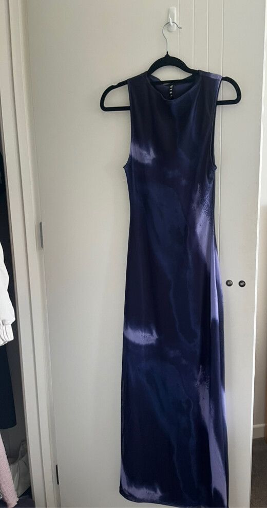 Motel Rocks - Purple/Navy Maxi Dress - Motel rocks Fayola Dress on Designer  Wardrobe