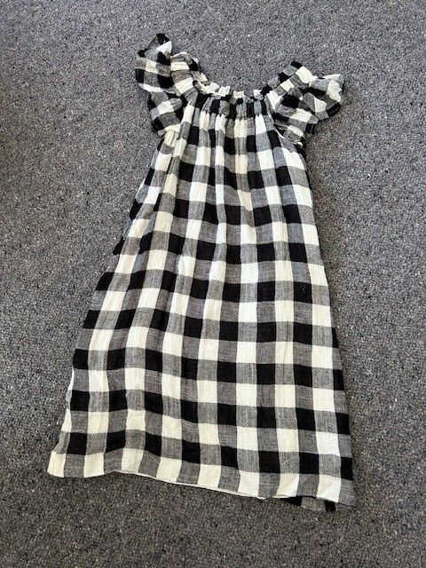 Hi There Karen Walker Black White Checkered Dress