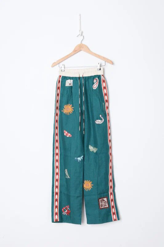 Antipodean Green Linen Pants