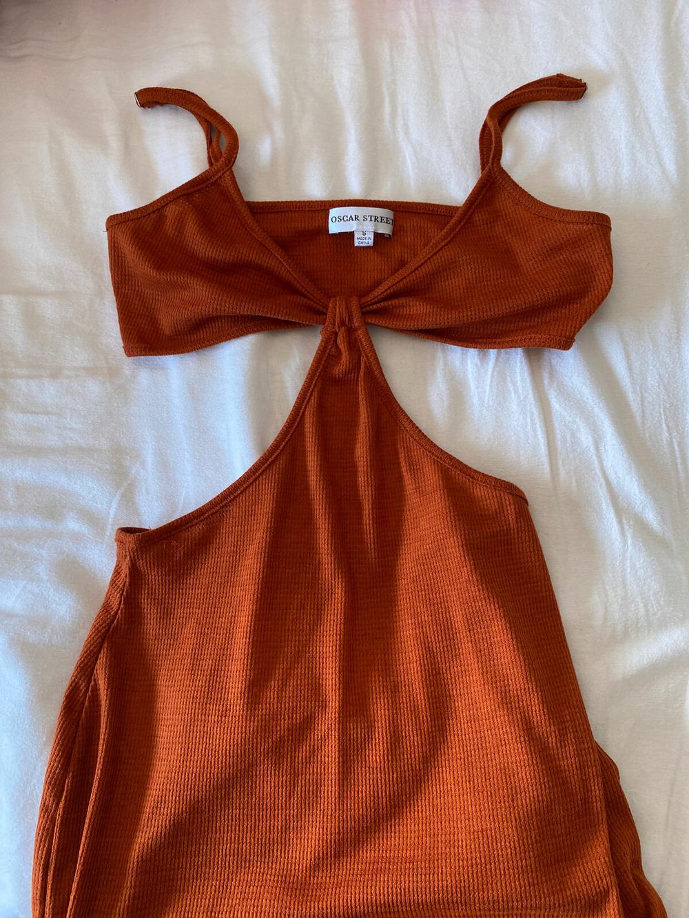 Oscar St - Burnt Orange Midi Dress on Designer Wardrobe