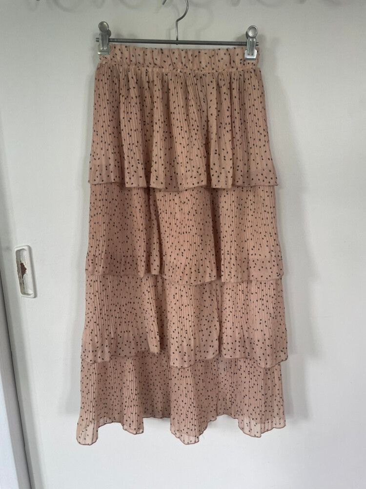 Tiered Plisse Skirt