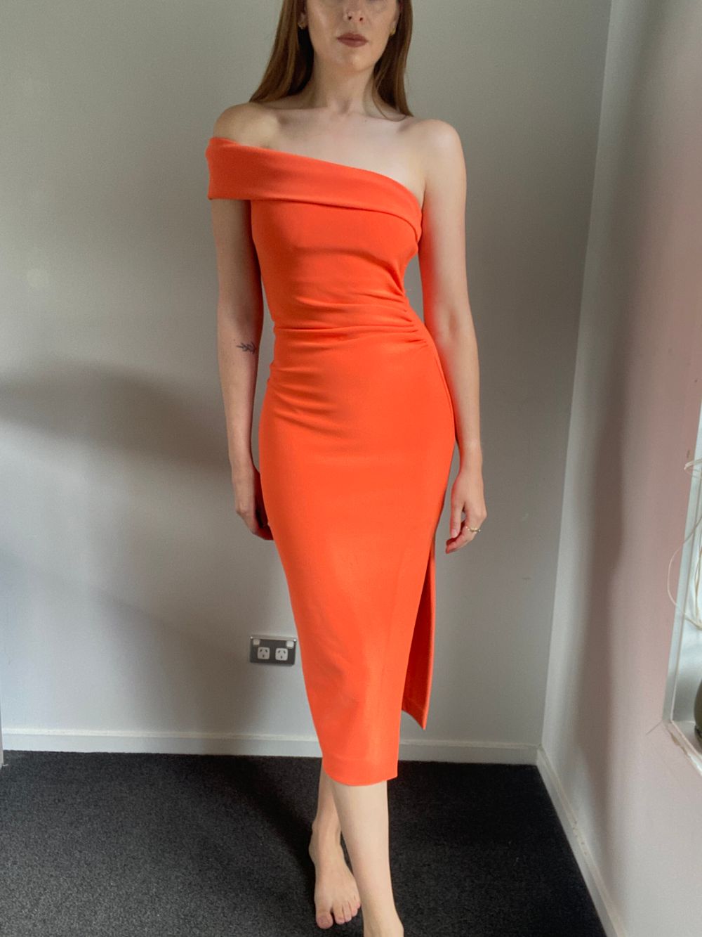 orange dress forever new Joyful Colour Dreamy bold hue dresses bring endless possibility while natural materials evoke a beach feel. Shop the Faye Trim Insert Halter Dress today