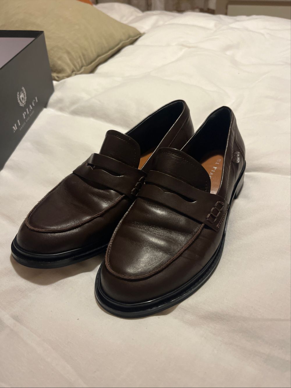 Mi Piaci Brown Leather Loafers