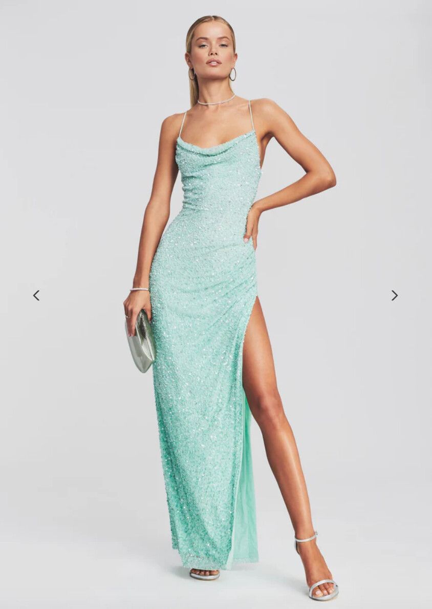 Retrofete Loretta Maxi Dress In Bleached Aqua