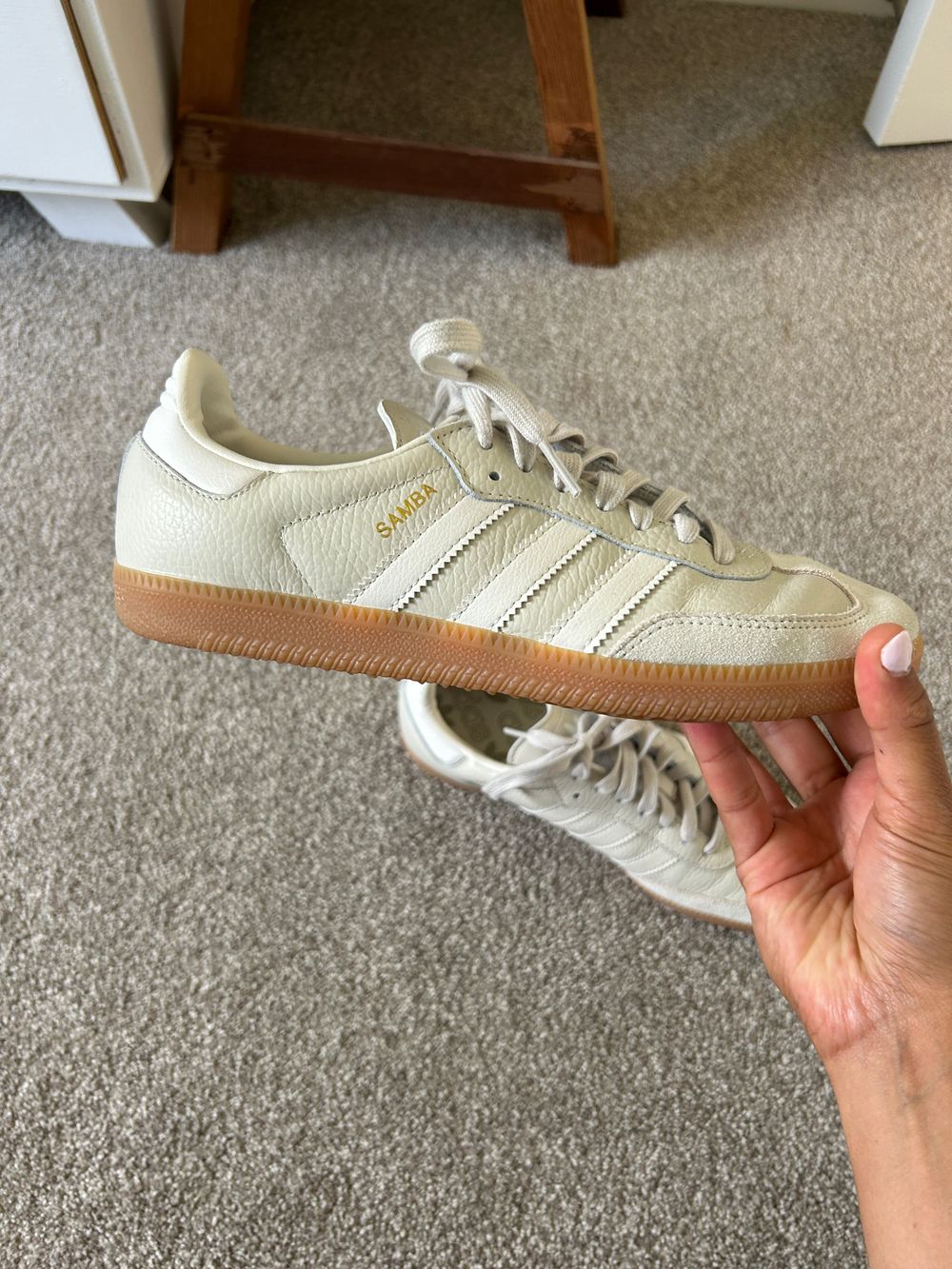 adidas gazelle silver green womens adidas Samba OG Shoes - Women's - White / Sand Strata main image 0
