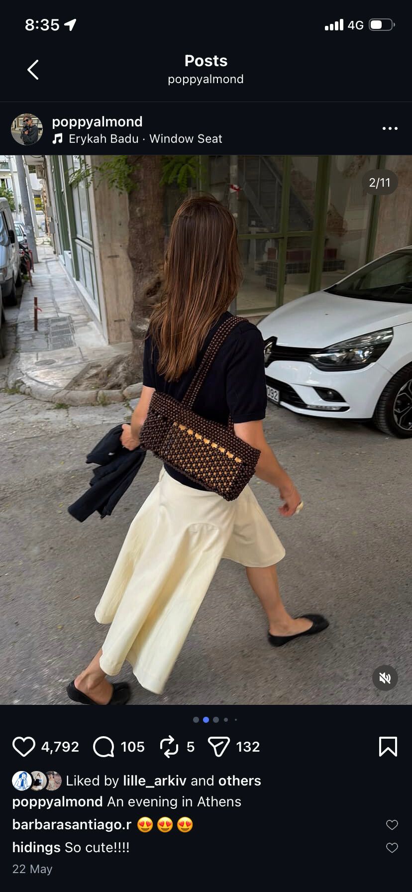 Peachy Den midi skirt