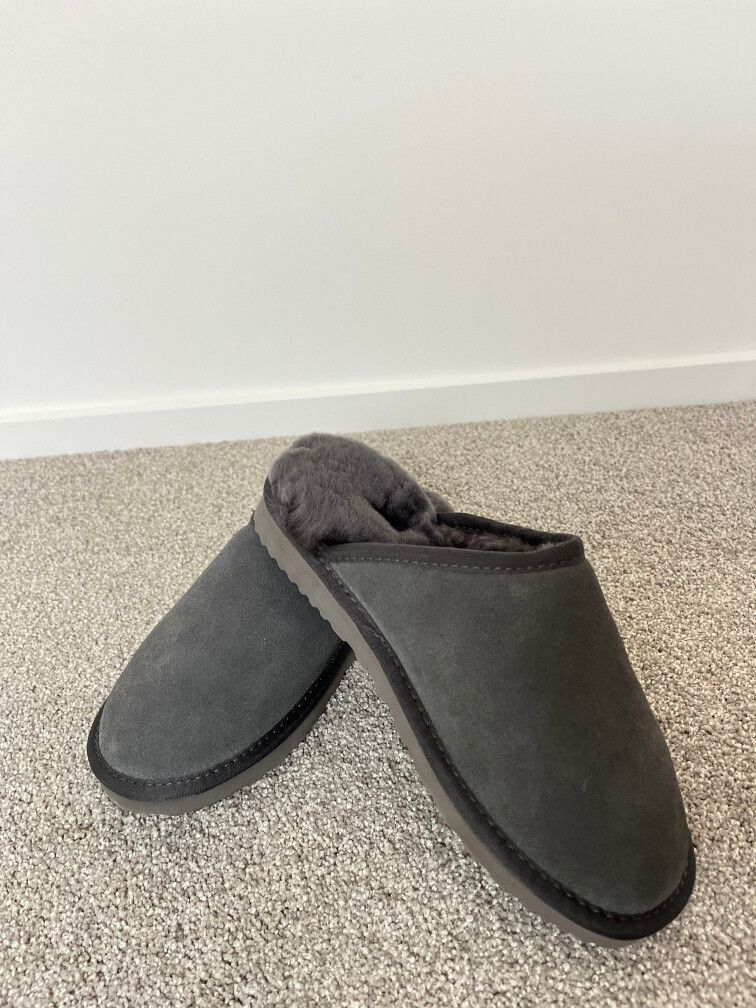 Aus Wooli Grey Slippers