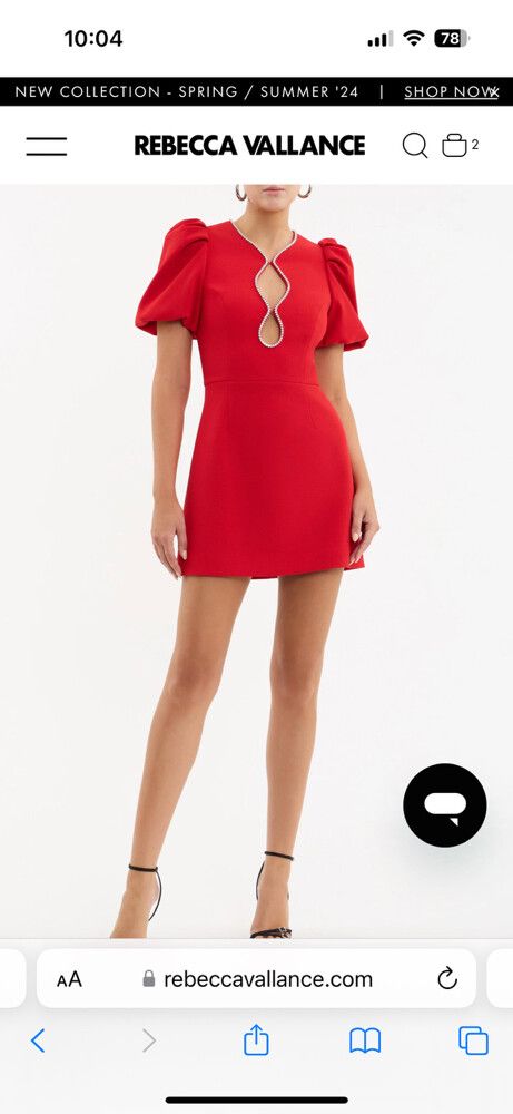 Rebecca Vallance - Karina Puff Sleeve Mini on Designer Wardrobe