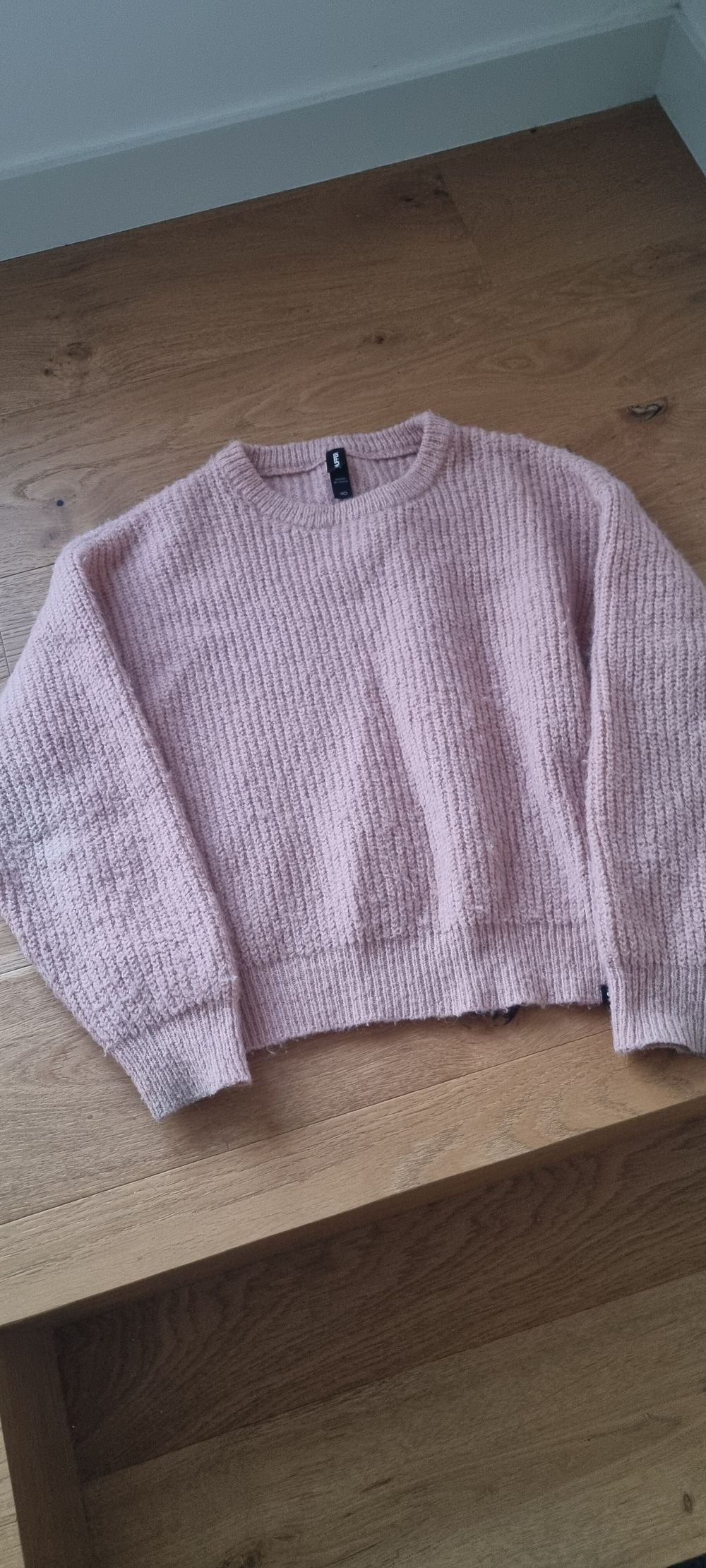 Huffer Pink Ribbed Knit Jumper