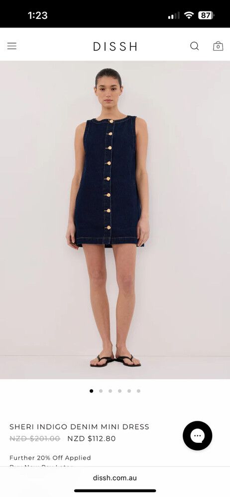 DISSH - DISSH Sheri Indigo Denim Mini Dress on Designer Wardrobe
