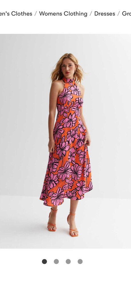 Floral Halter Neck Dress