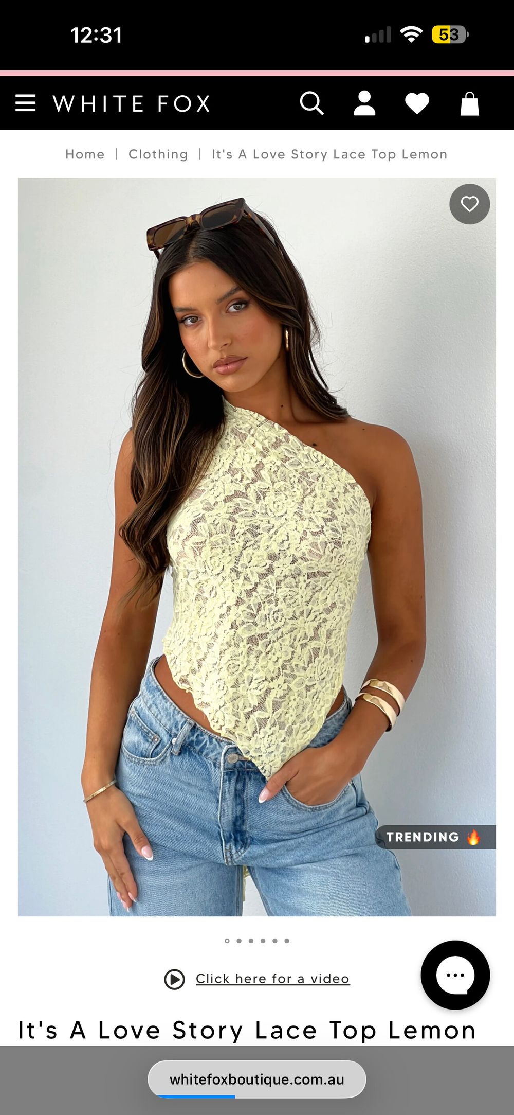 white fox top