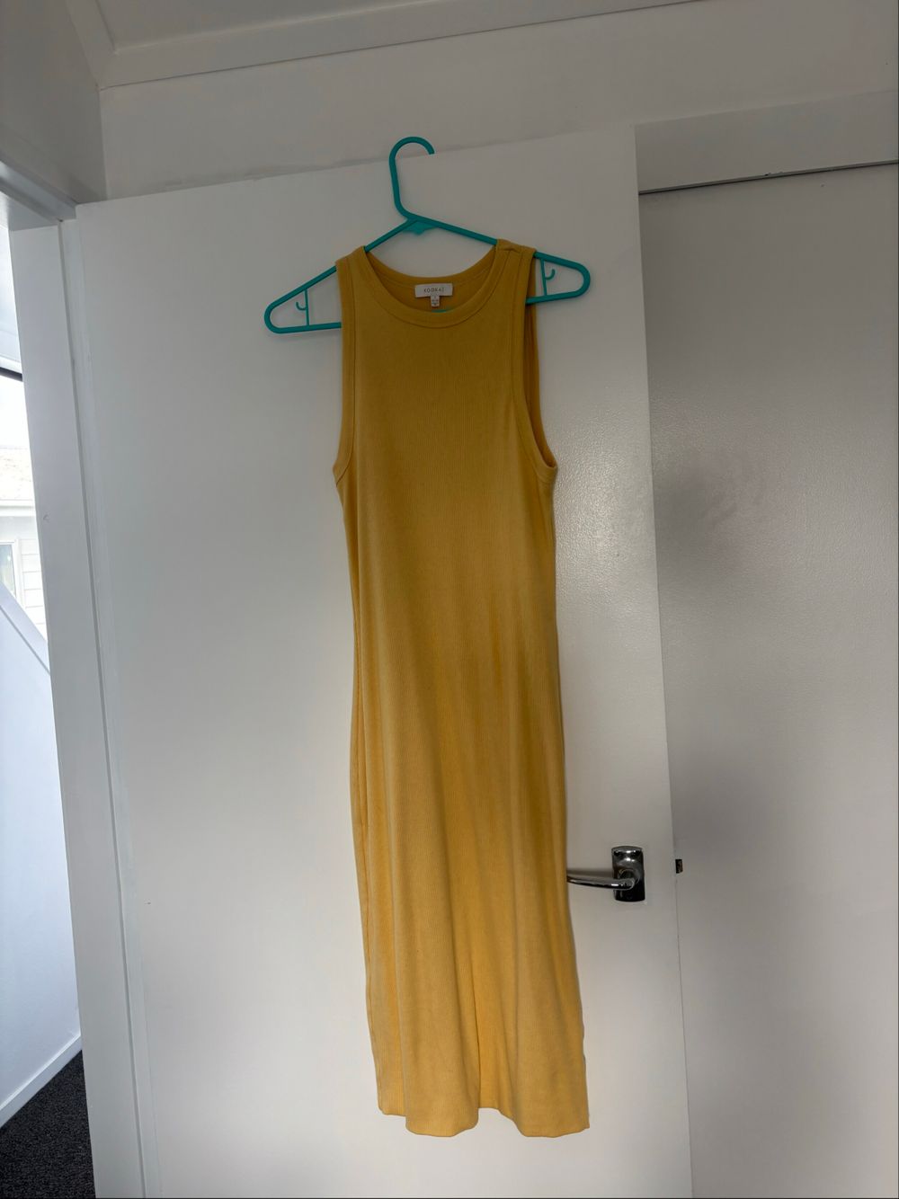 kookai midi dress yellow