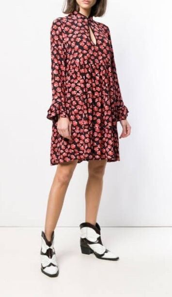 Lindale Floral Crepe Mini Dress