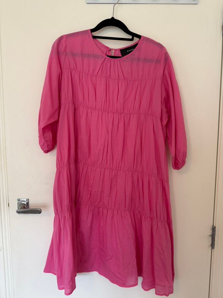 Moochi Pink Tiered Dress