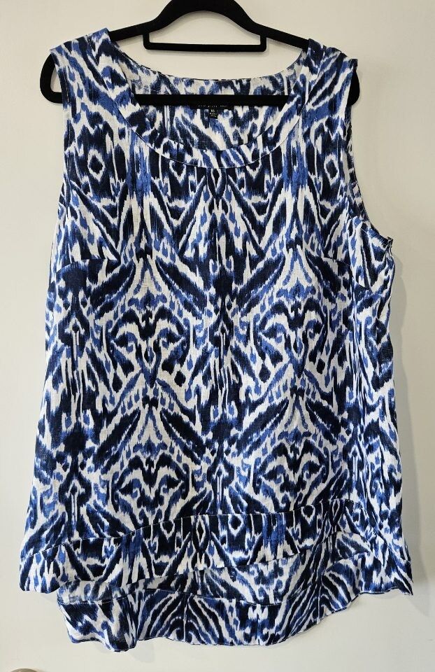 Pre-loved See Saw Linen sleeveless top, size 16