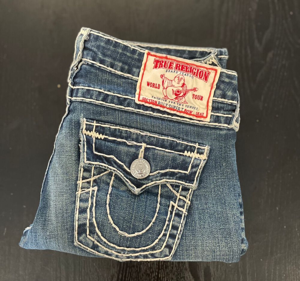 【美品】希少 TRUE RELIGION BILLY SUPRE T True Religion Jeans Women's Billy Super T Gridiron dark blue