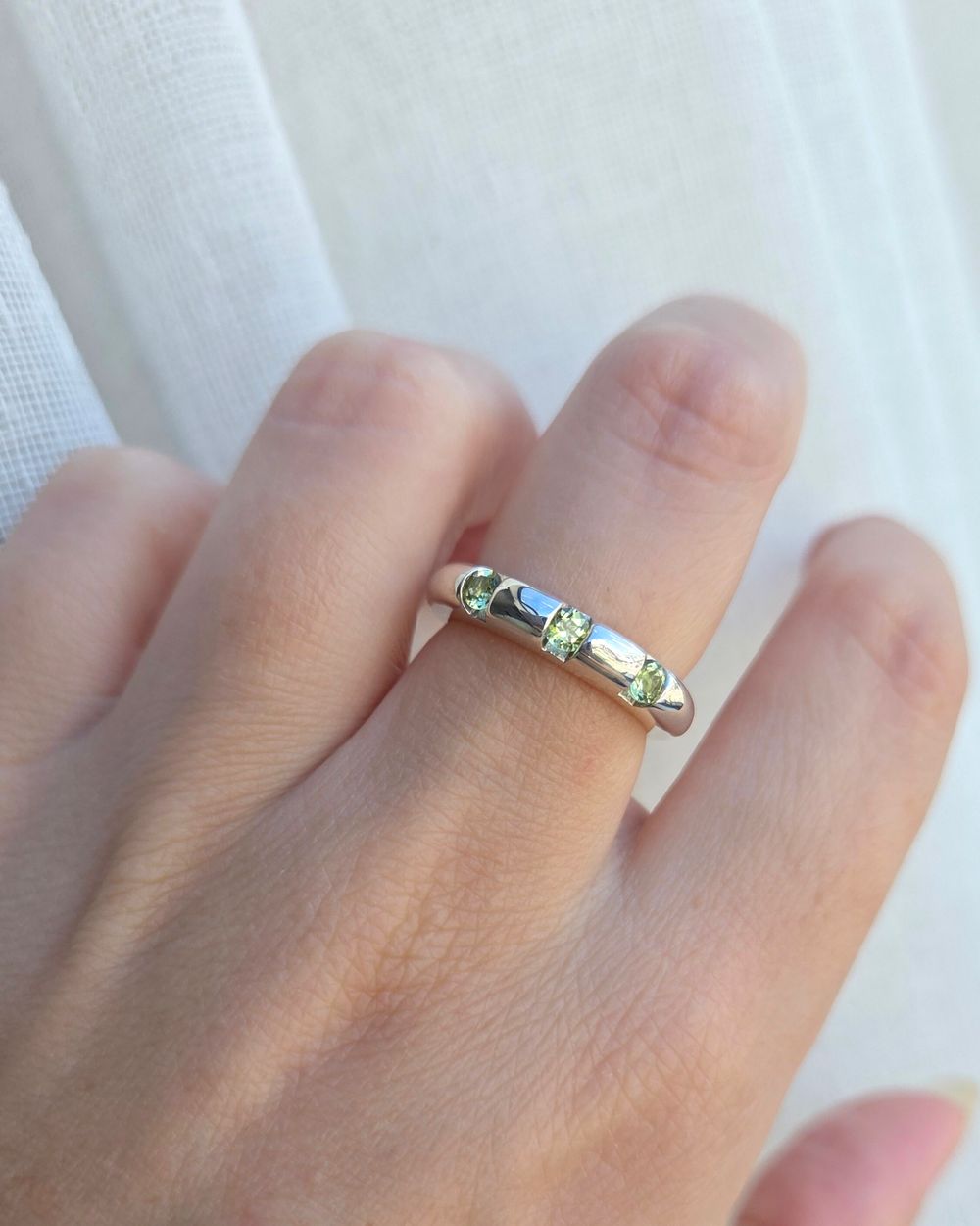 Sterling Silver Peridot Ring