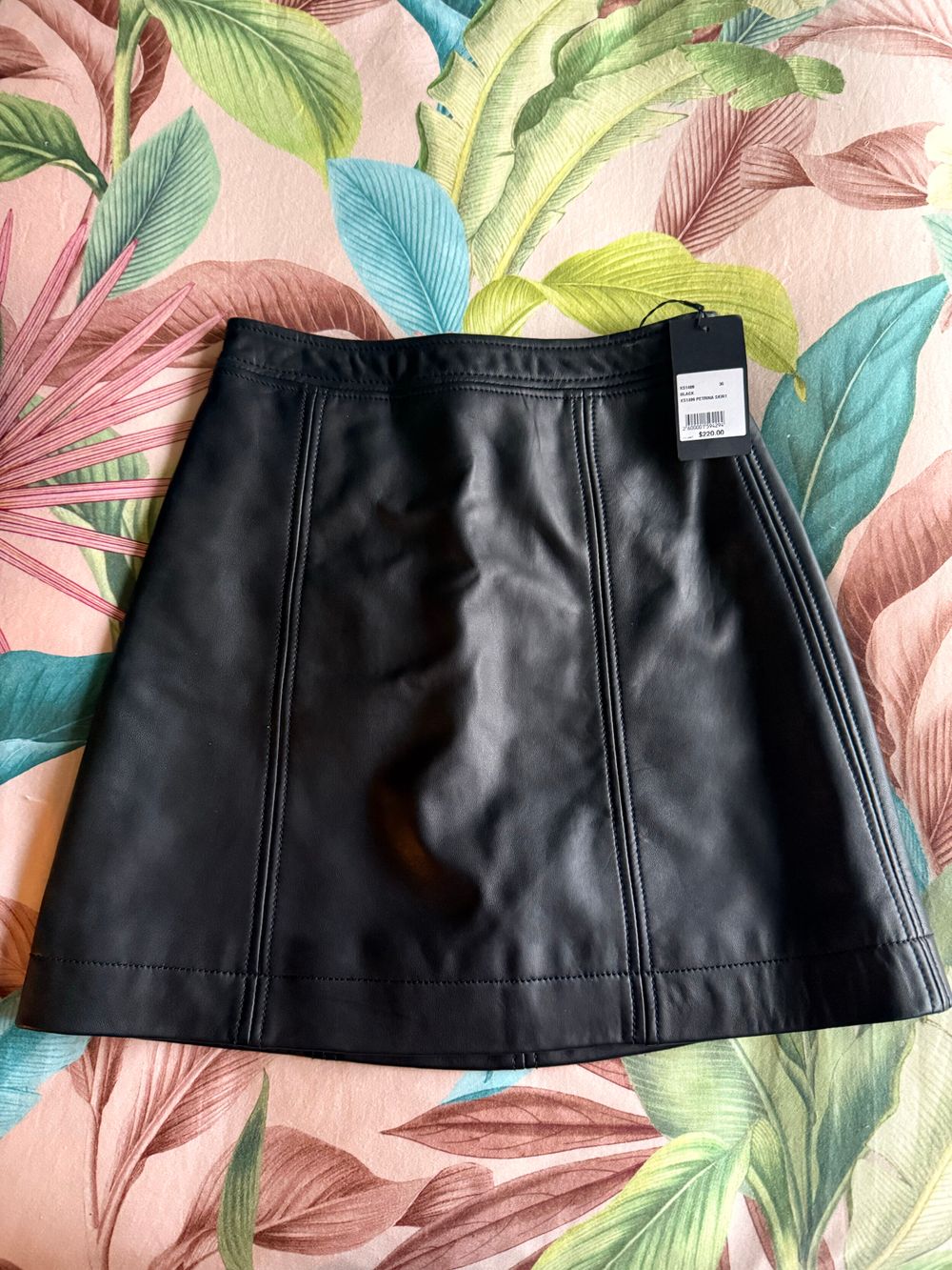 Kookai Petrina Black Leather Mini Skirt - BNWT! size 36