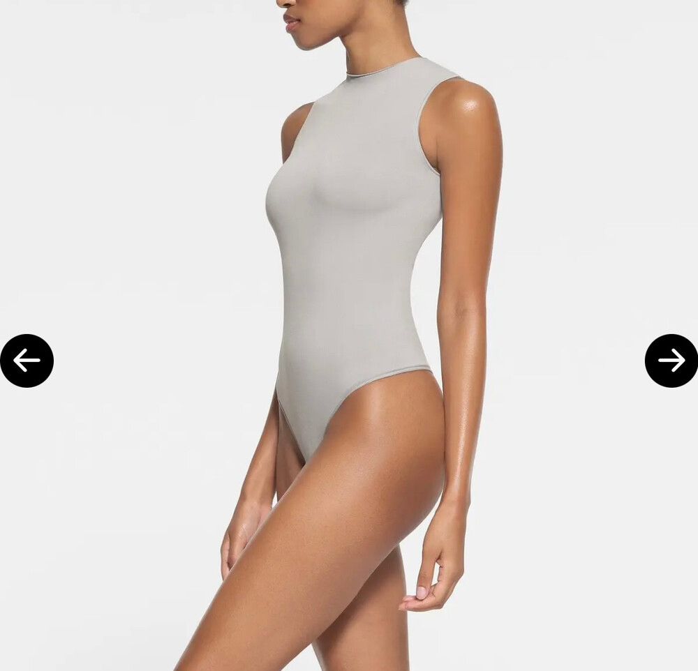 Essential Crew Neck Sleeveless Bodysuit - Light Grey