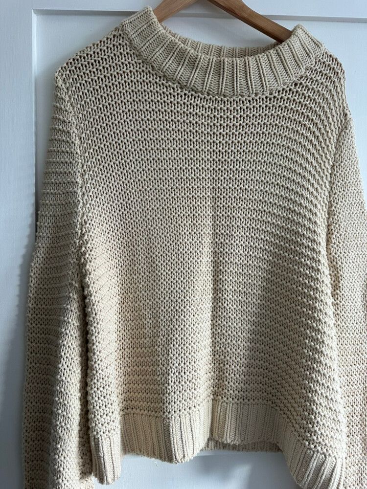 Bec + Bridge Beige Chunky Knit Jumper