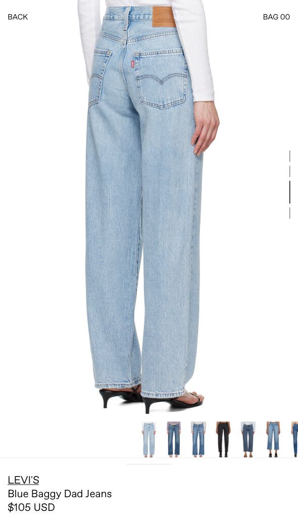Levi's Blue Baggy Dad Jeans