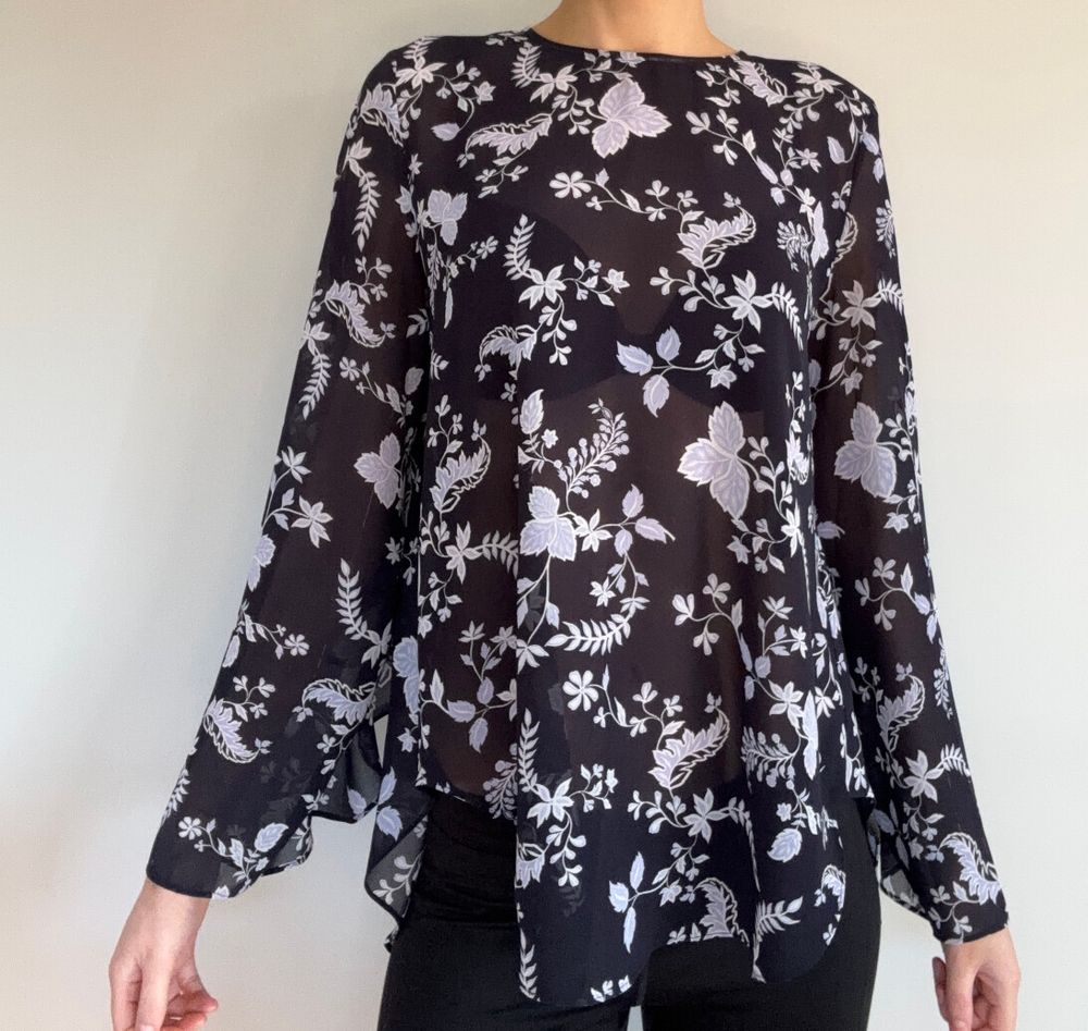 Blue Floral Patterned Witchery Top
