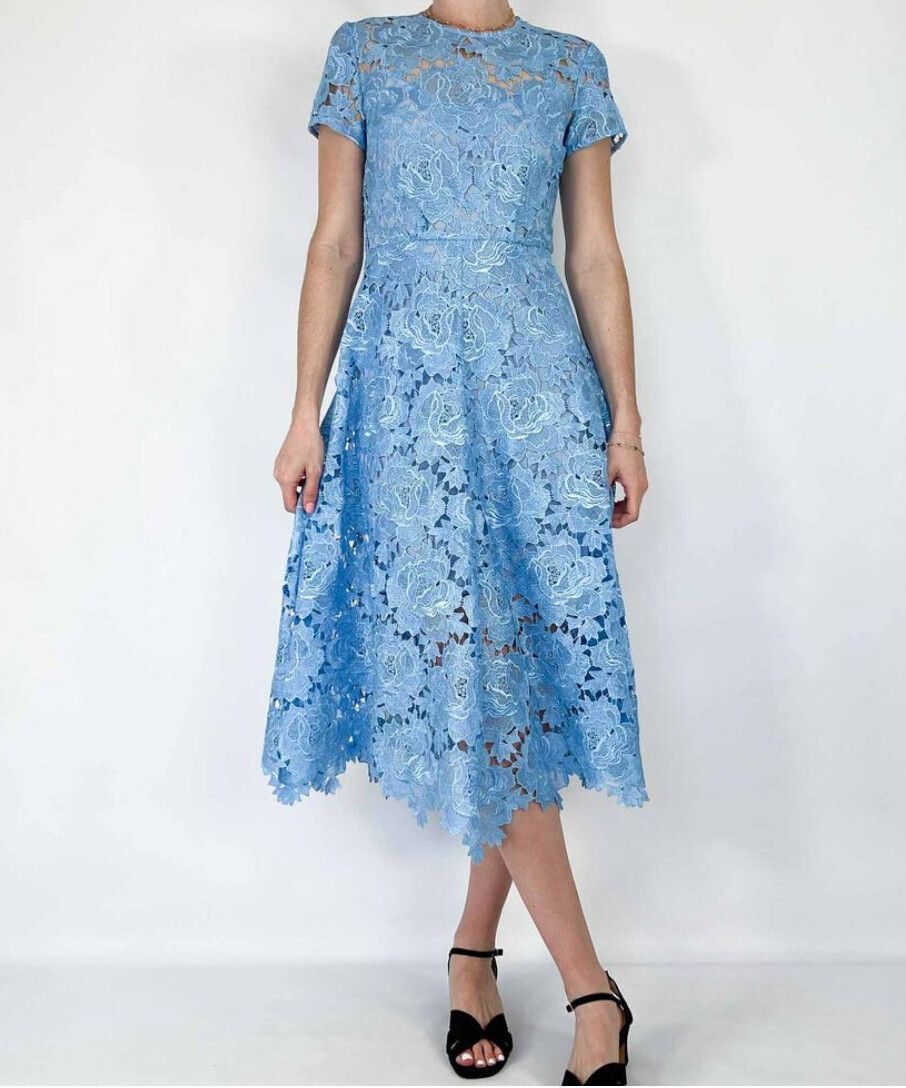 Kate Sylvester - Kate Sylvester / Blue Lace Evening Dress / Xx on Designer Wardrobe Kate Sylvester - Kate Sylvester / Blue Lace Evening Dress / Xx on Designer Wardrobe