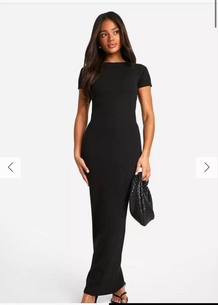 boohoo - Black Maxi Body Con Dress on Designer Wardrobe