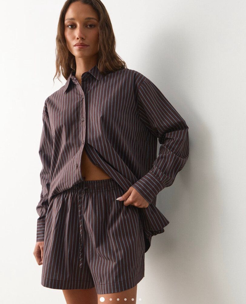 Poplin Striped Shorts