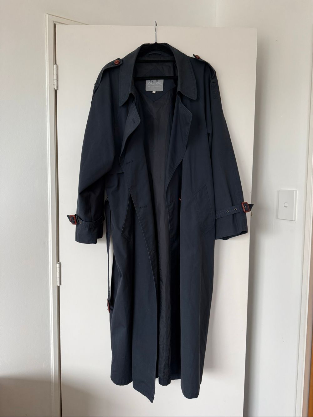 Navy Trench Coat - Vintage