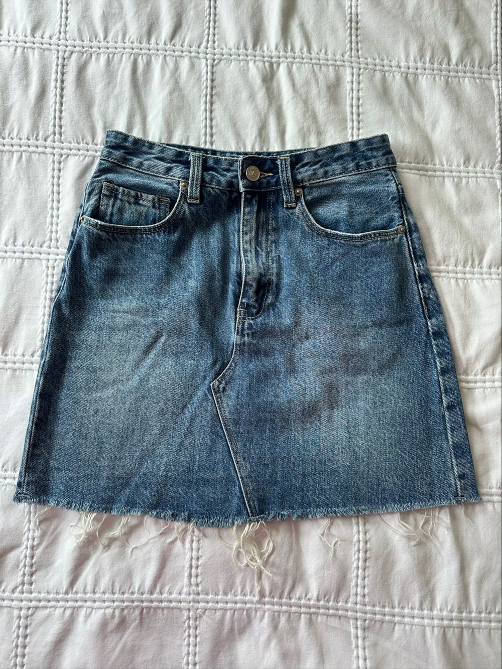 Kookai Blue Denim Mini Skirt
