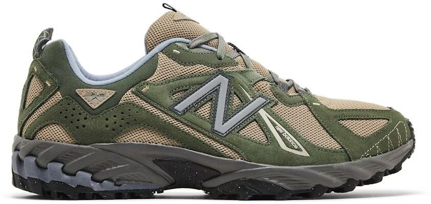 New Balance 610 Deep Olive Green & Beige Sneakers