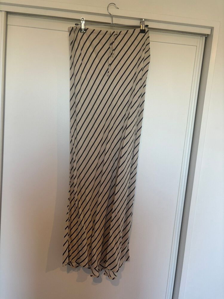 Beige and Black Maxi Skirt