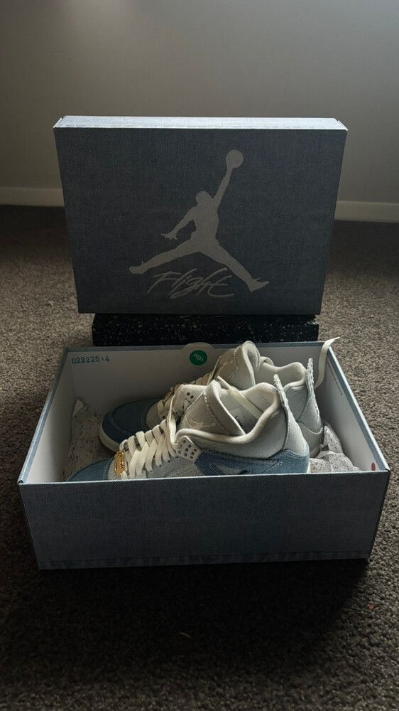Nike Air Jordan 4 Retro Tex Blue Denim Sneakers