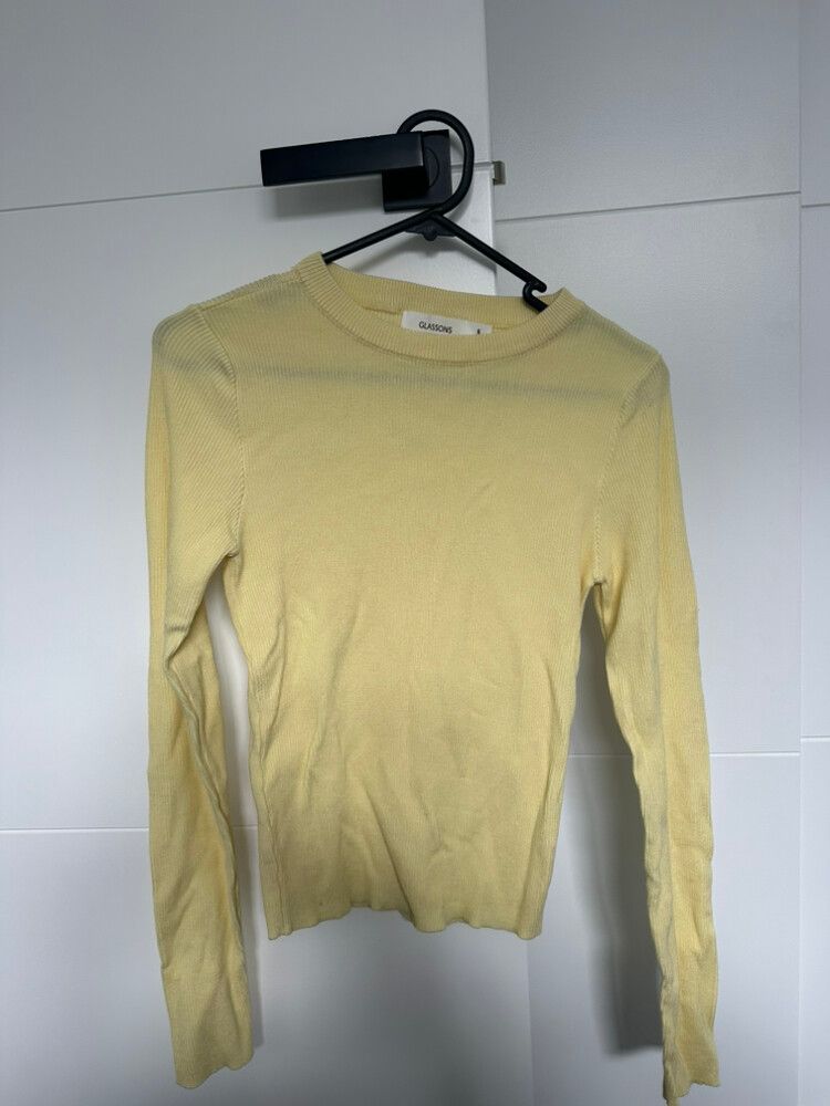 Glassons crew long sleeve knit yellow