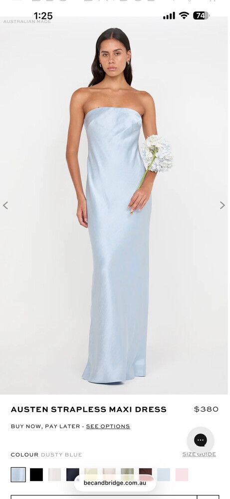 Bec + Bridge Austen Strapless Maxi Dress - size 14