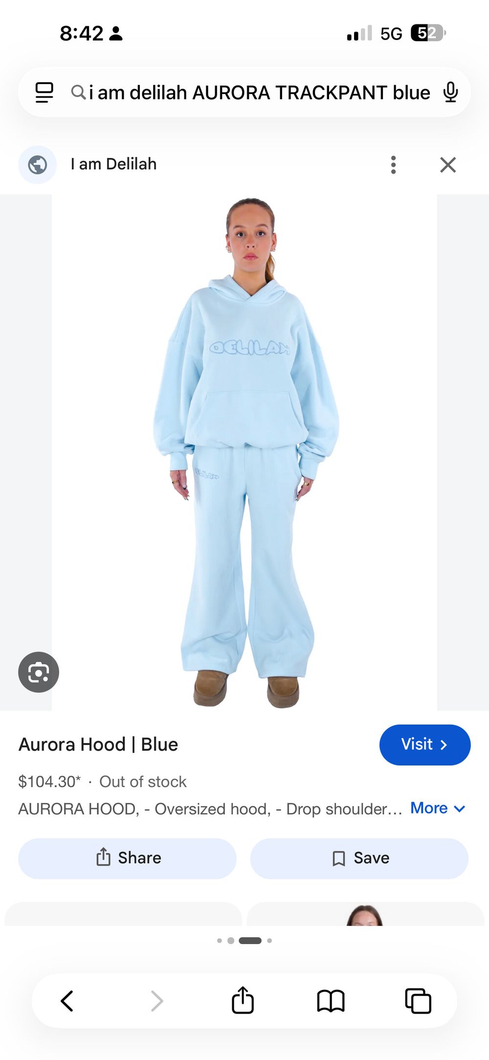I am Delilah blue track pant