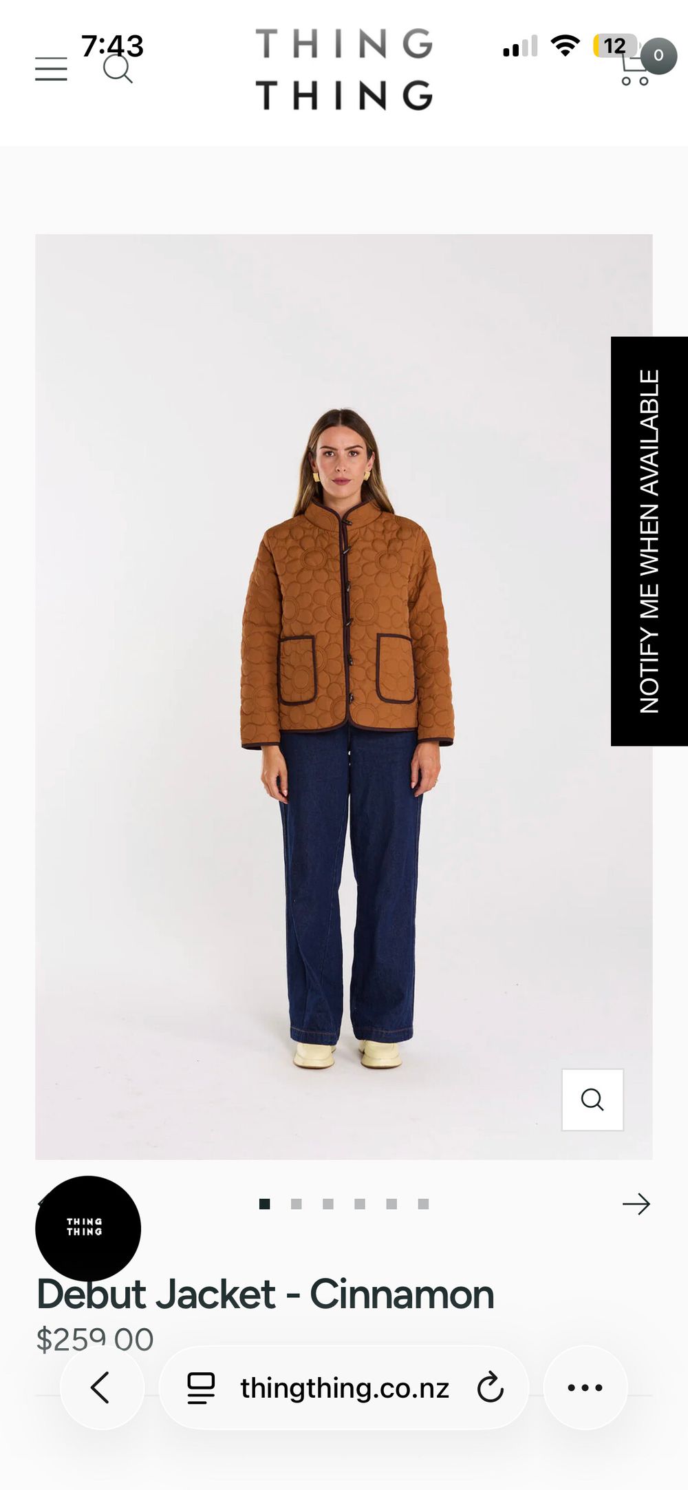 Thing Thing Brown Quilted Jacket