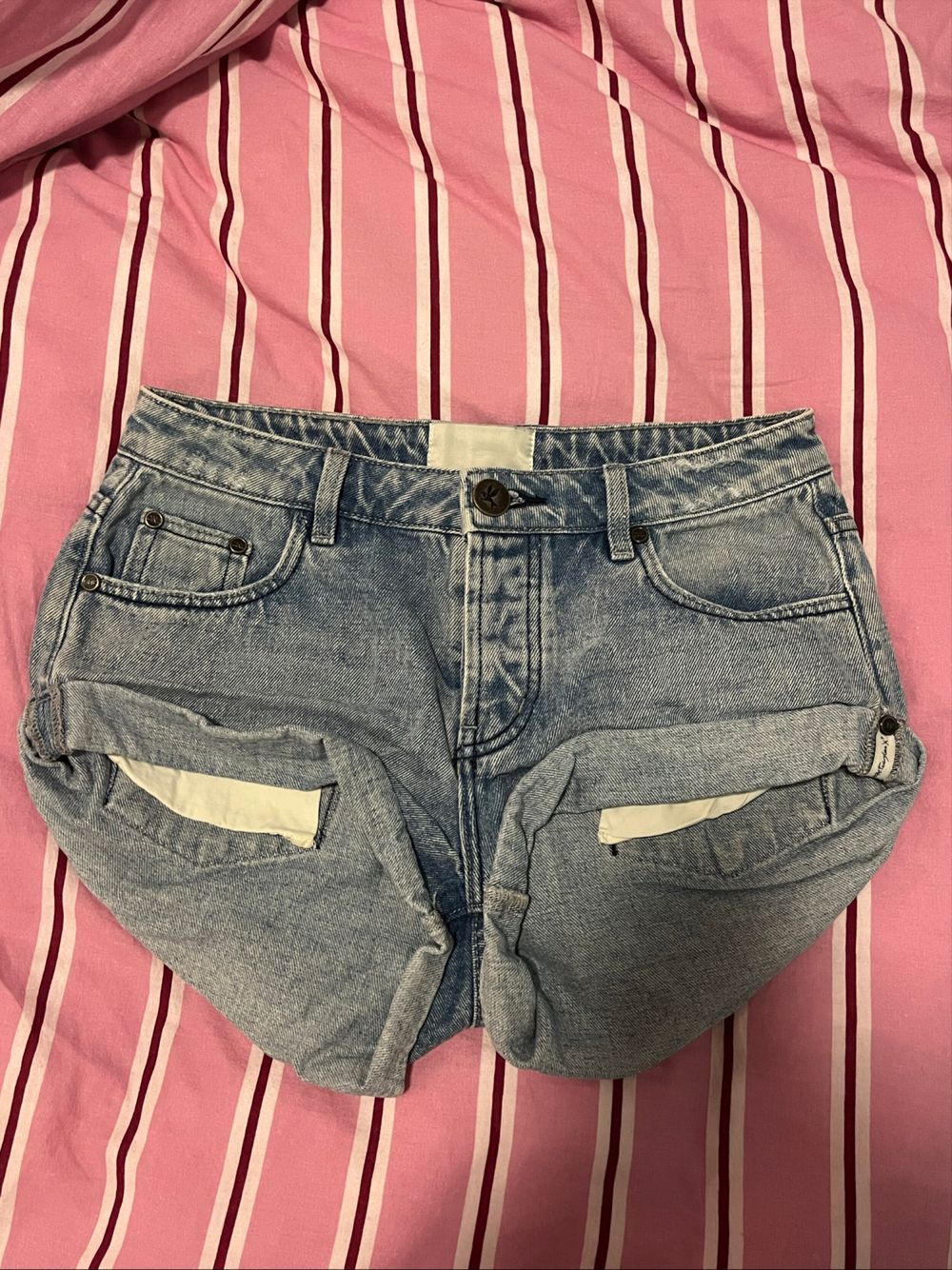 Low rise One Teaspoon Blue Denim Shorts
