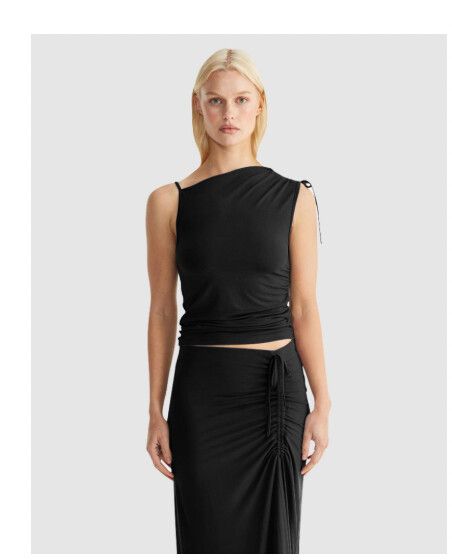Ena Pelly Joey Ruched Asymmetric Top