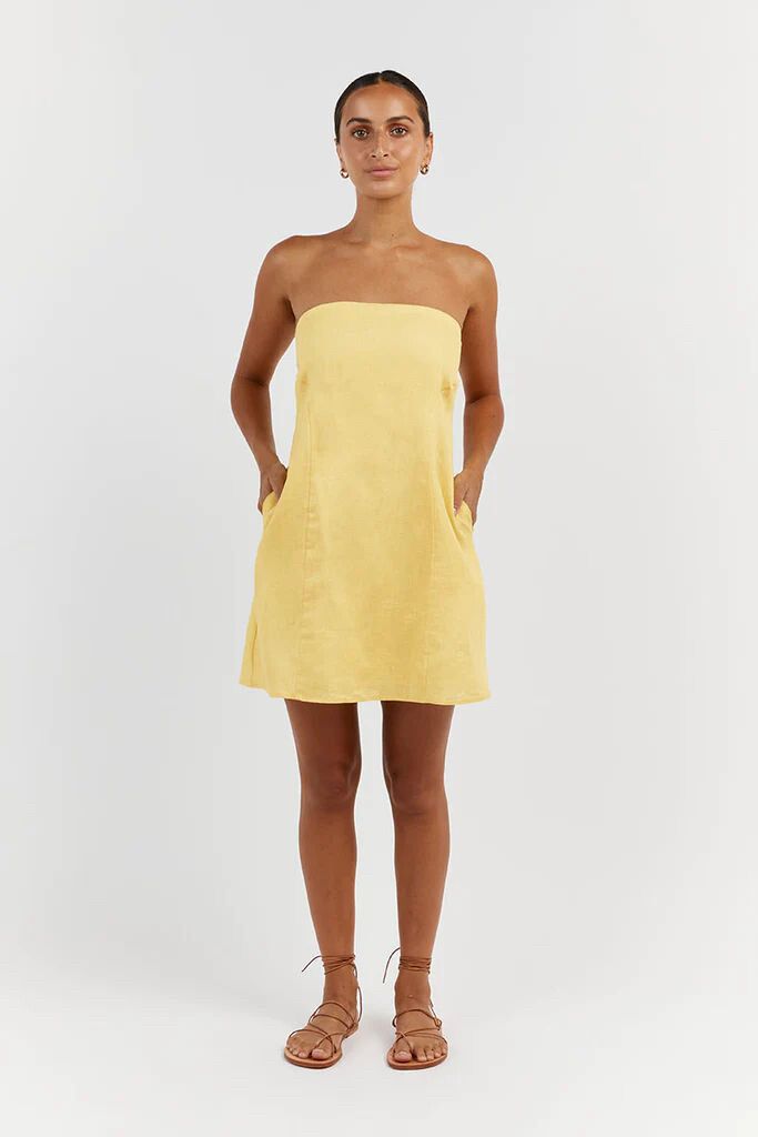 DISSH - Lemon Linen Mini Dress on Designer Wardrobe