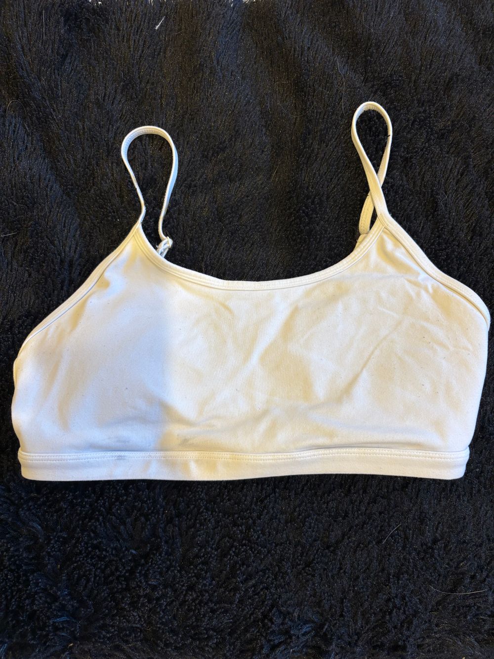 White padded sports bra
