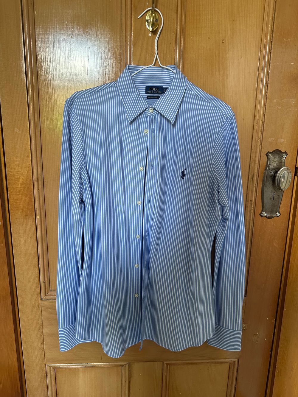 ralph lauren knit dress shirt Ralph Lauren Polo Knit Dress Shirt Men's Long Sleeve Button Shirt 17 34/35