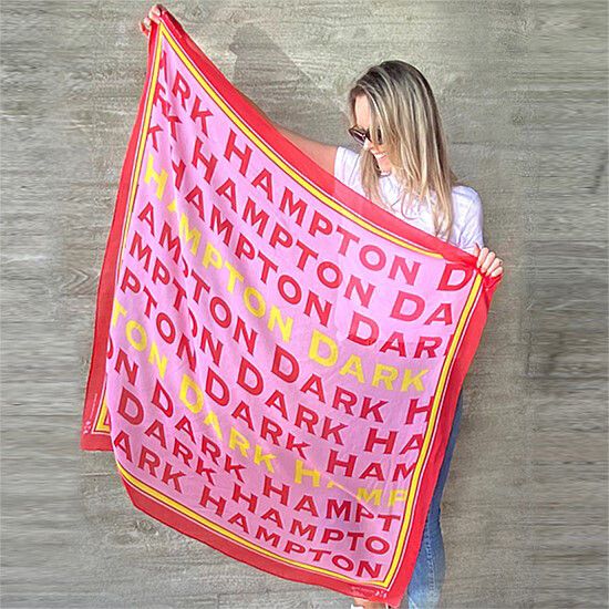 Dark Hampton Giesen Pink/Red Scarf