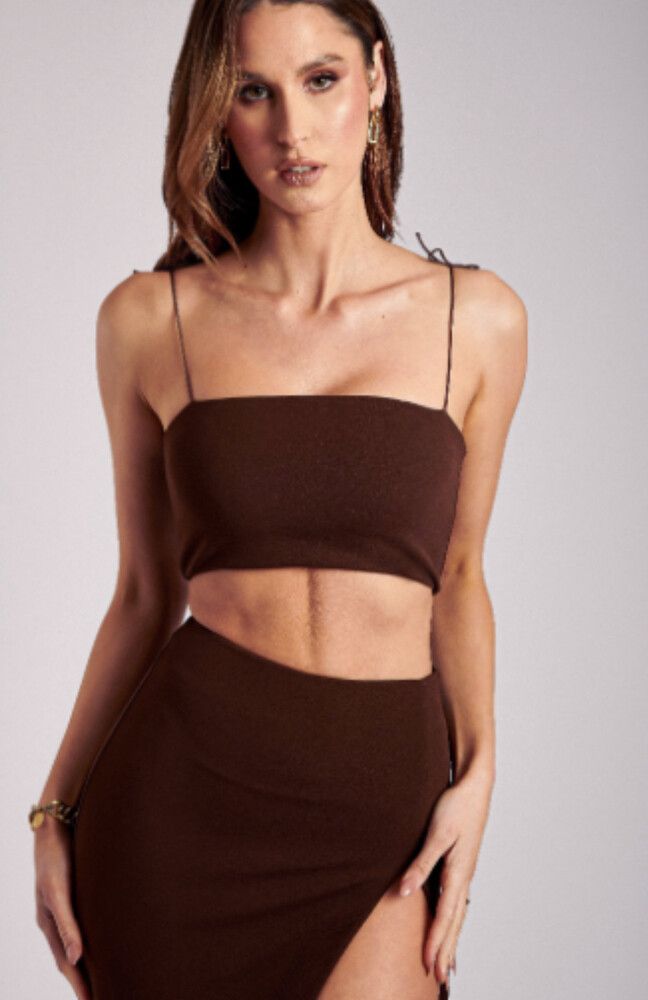 Meshki Brown Skirt and Top Set