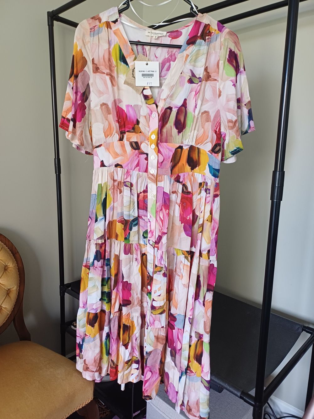 New U Collection Multicolour Floral Midi Dress