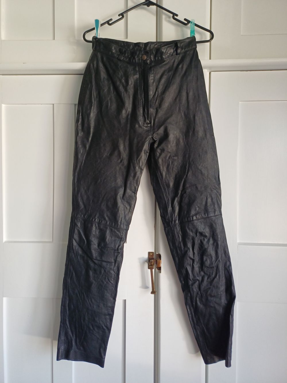 Vintage Second Skin Black Leather Pants