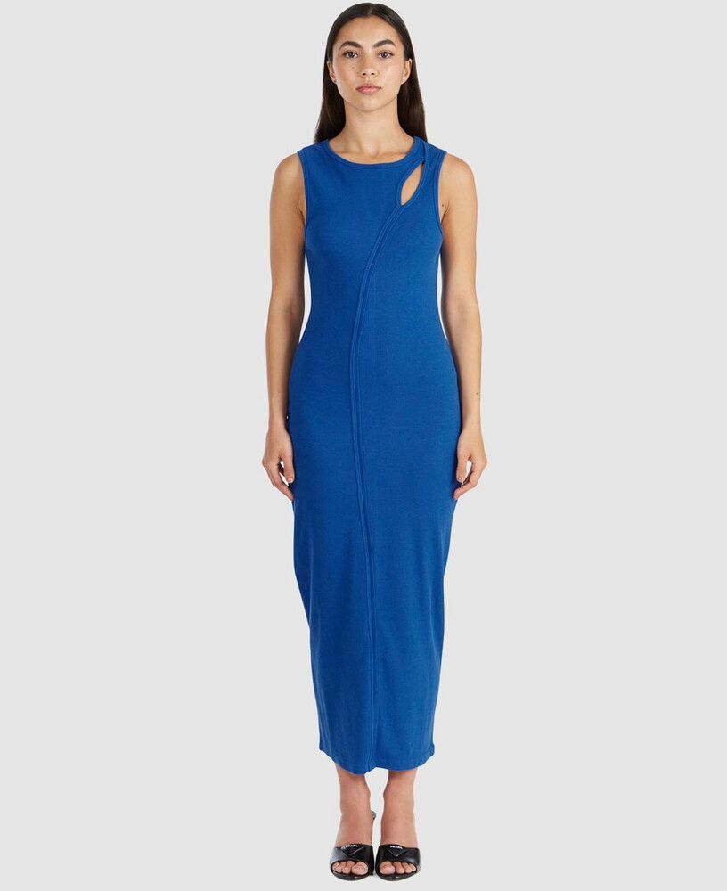Ena Pelly Blue Midi Dress