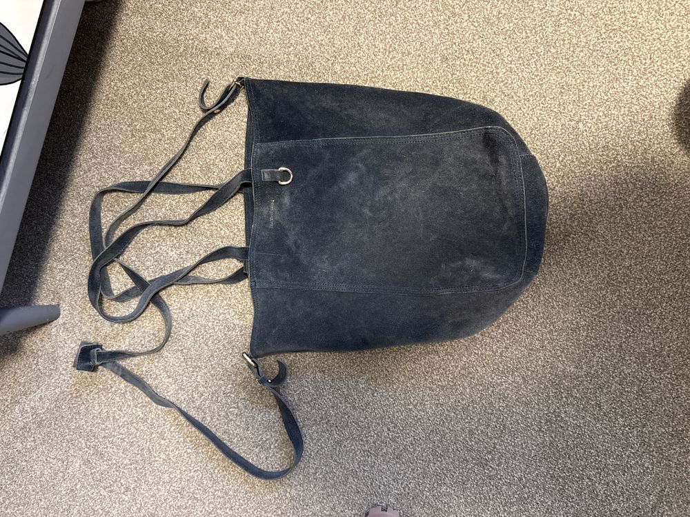 Ines Wolf Gang Black Suede Bucket Bag